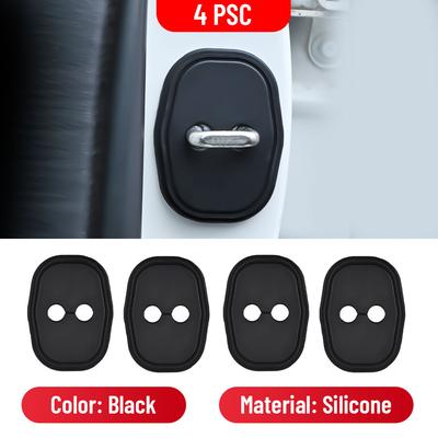 For OPEL Crossland 2017-2021 Car Decorat Protecte Door Lock Cover Decoration Accessories Silicone Mute Damping Cushion