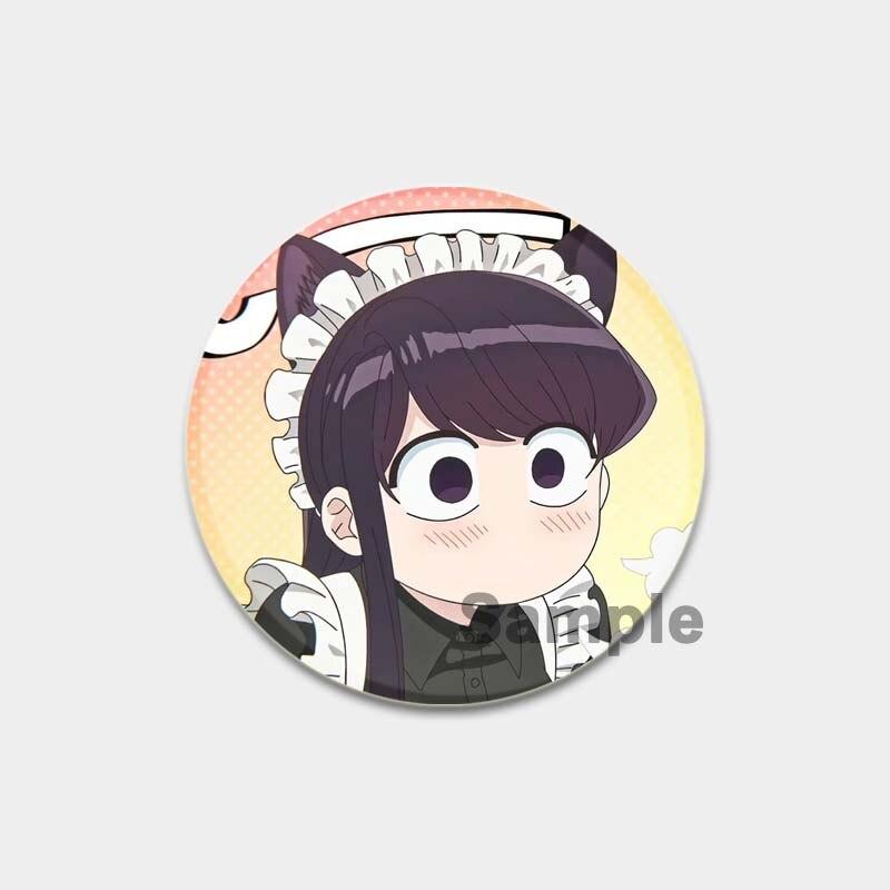 

58 мм аниме «Коми может T общаться», булавка с отворотом, значок для косплея с героями мультфильмов, креативные подарки, броши Gujian Одноклассники, милые булавки для рюкзаков