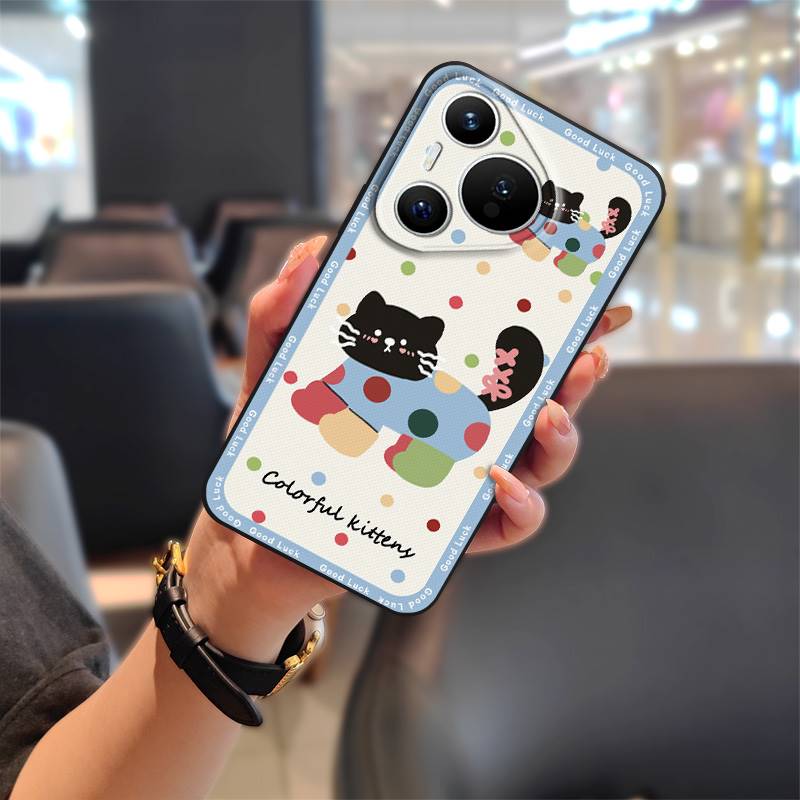 Phone Pouch Anti-dust Phone Case For Huawei P70 Pro/Pura 70 Pro+ Graffiti Cartoon Soft Case Waterproof Protective TPU