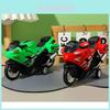 Motocicleta de Brinquedo Plástica para Crianças com Mecanismo de Puxar para Trás para Desenvolvimento Precoce e Brincadeira