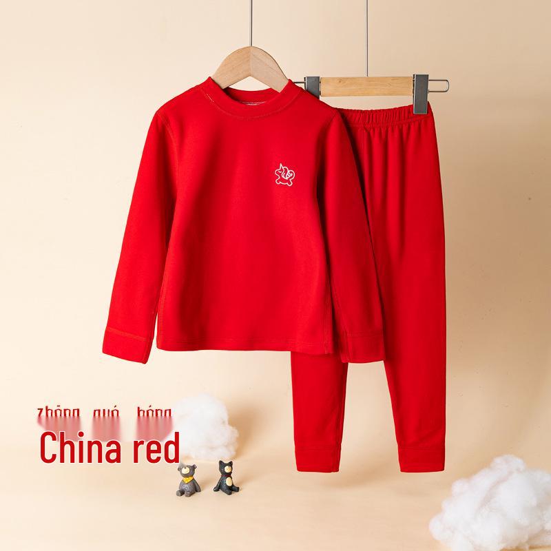 Children's Silk Warm Winter Pajama Set - Thickened Base Layer for Boys and Girls