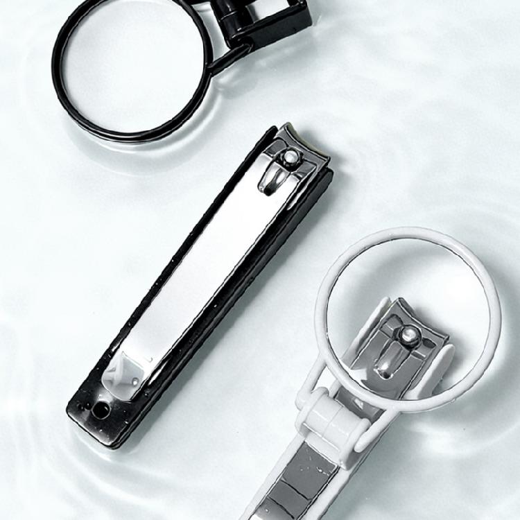 Home Nail Care Trimmer with Magnifier Glass, Debris Guard, Stainless Steel Blade and Wide Grip for Daily Use Routine
