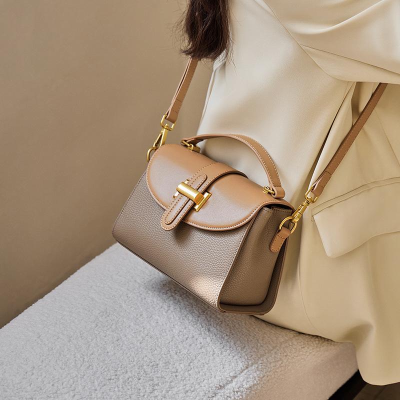 Mrs. Qiao Handbag for Women 2025 New Autumn Winter Handbag High-end Fashion Crossbody Mom Bag Genuine Leather Women's Bag