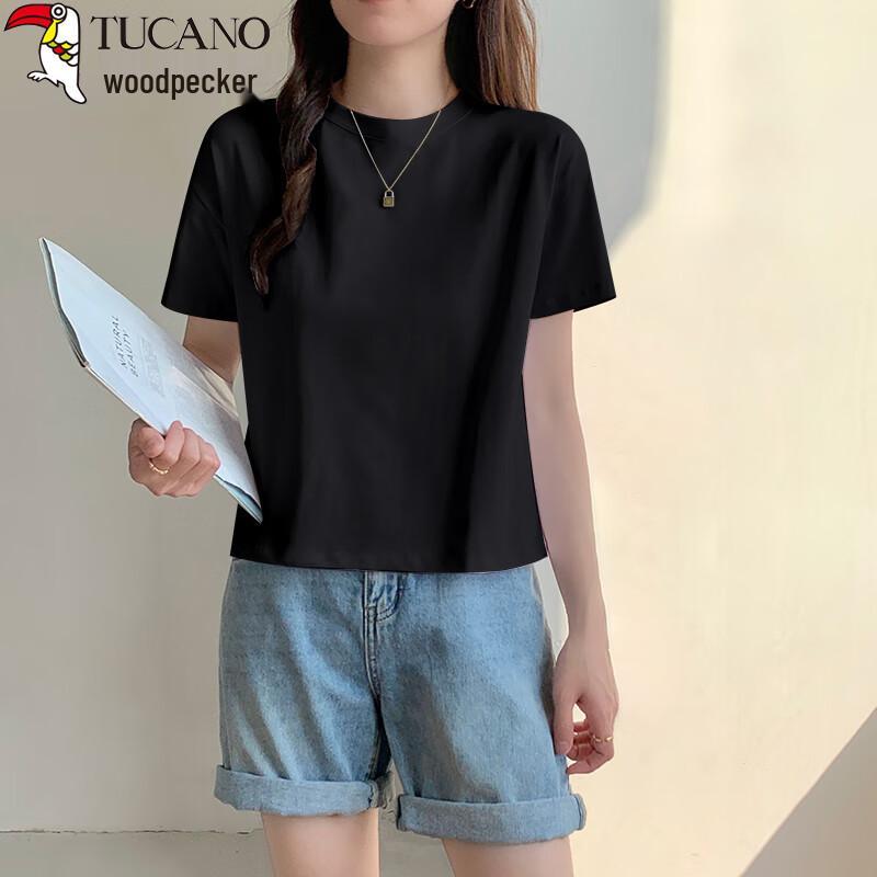 Woodpecker Women s Loose Fit Pure Cotton Short Sleeve T-Shirt M