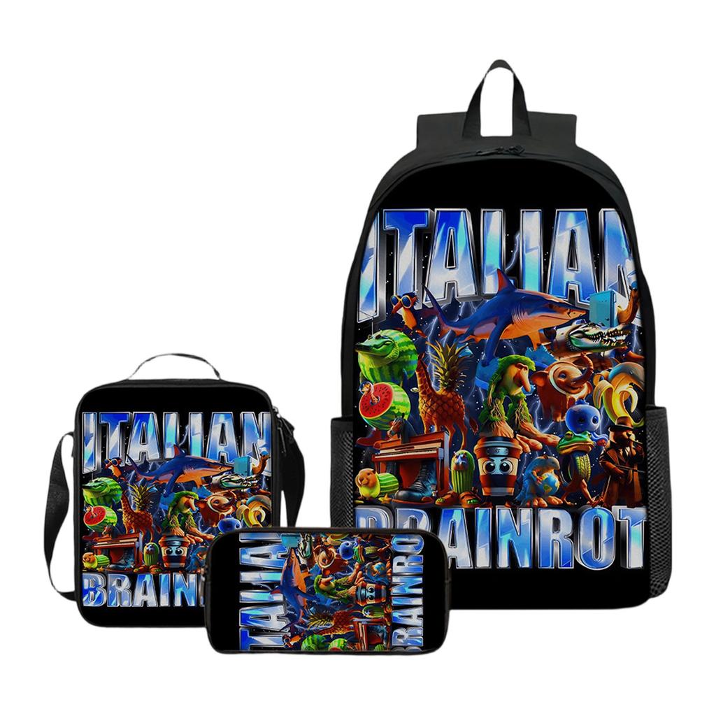 Cartoon Printing Casual Shoulder Bag Junior High School Students Large Capacity Backpacks