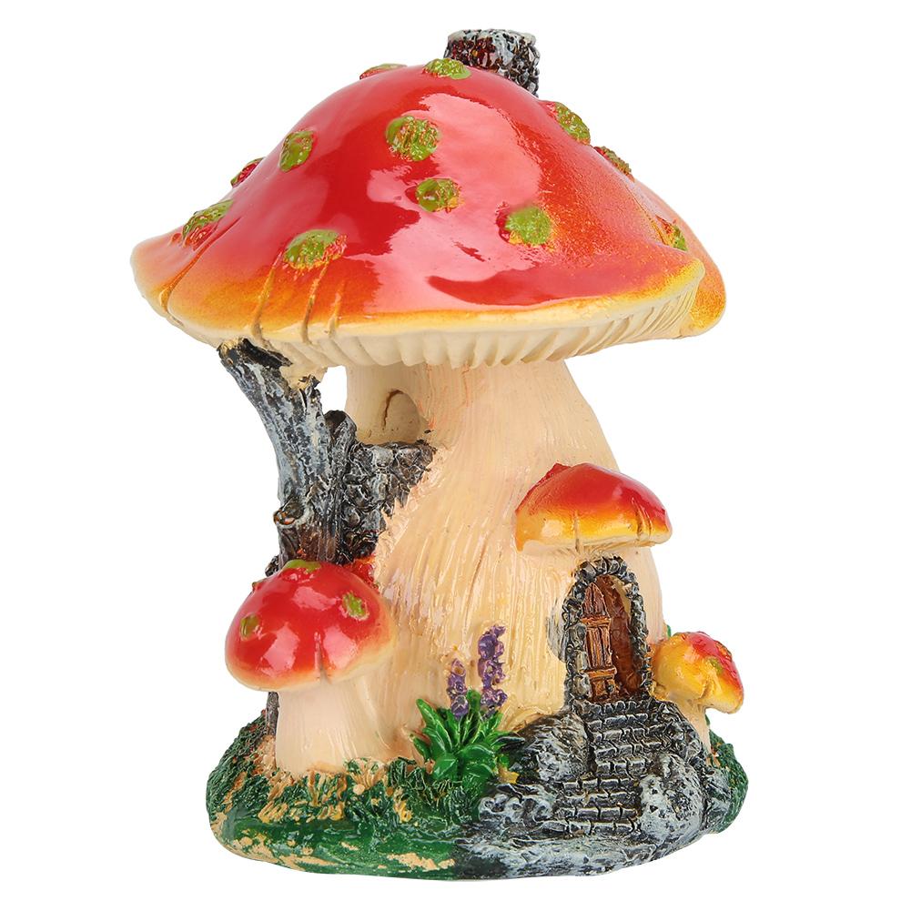 Cute Unique Artificial Mushroom Decor Resin Craft Statue Bonsai Landscape Decoration Ornament