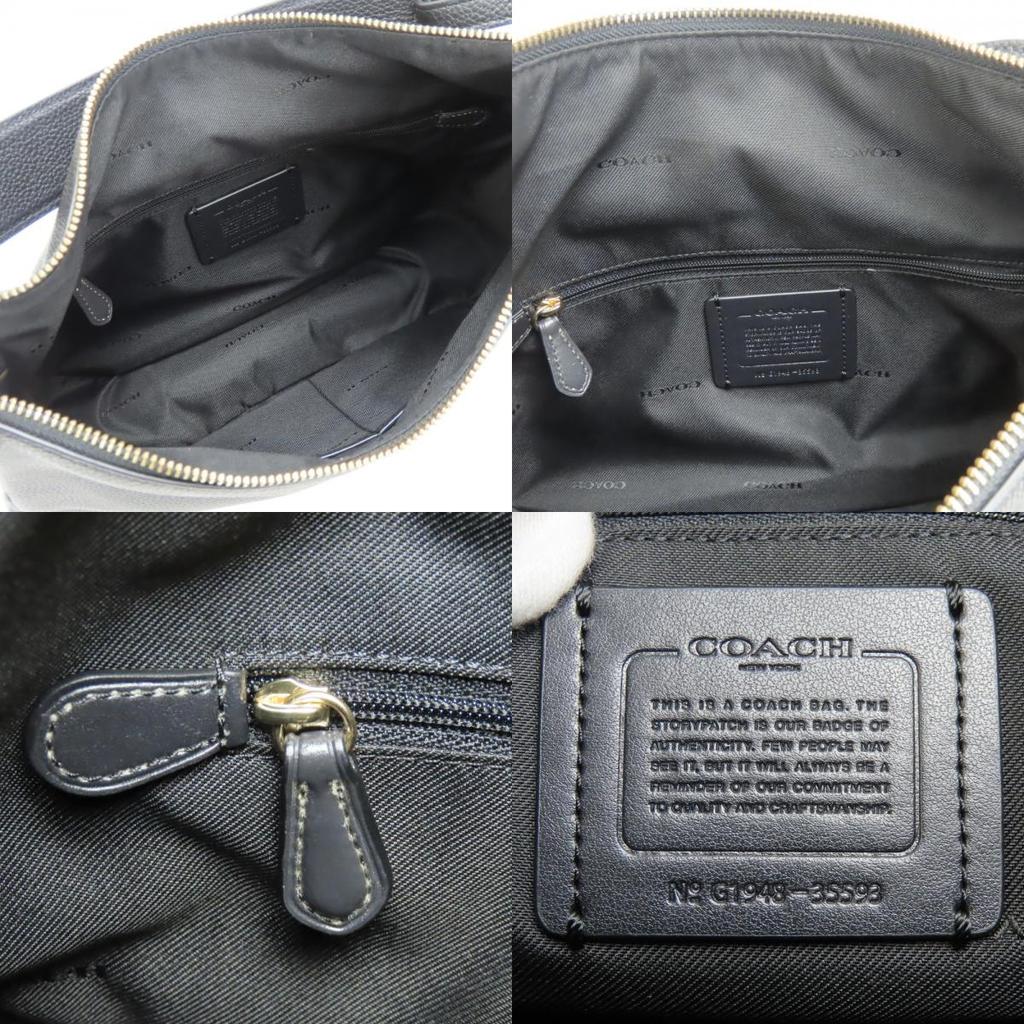 Used COACH Shoulder Bag 35593 Leather Black One Belt