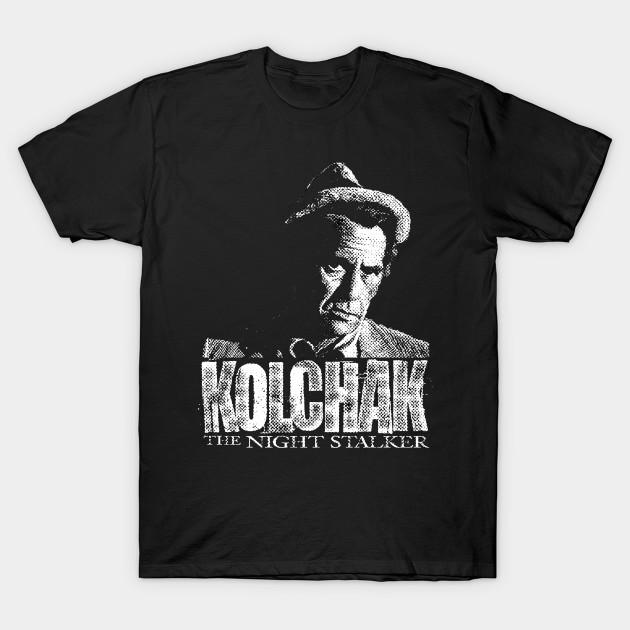 

Men Black Print T-shirt Kolchak Night Stalker Halftone No-Cut Transfer Paper Print Cotton Tshirt 2XL чорний
