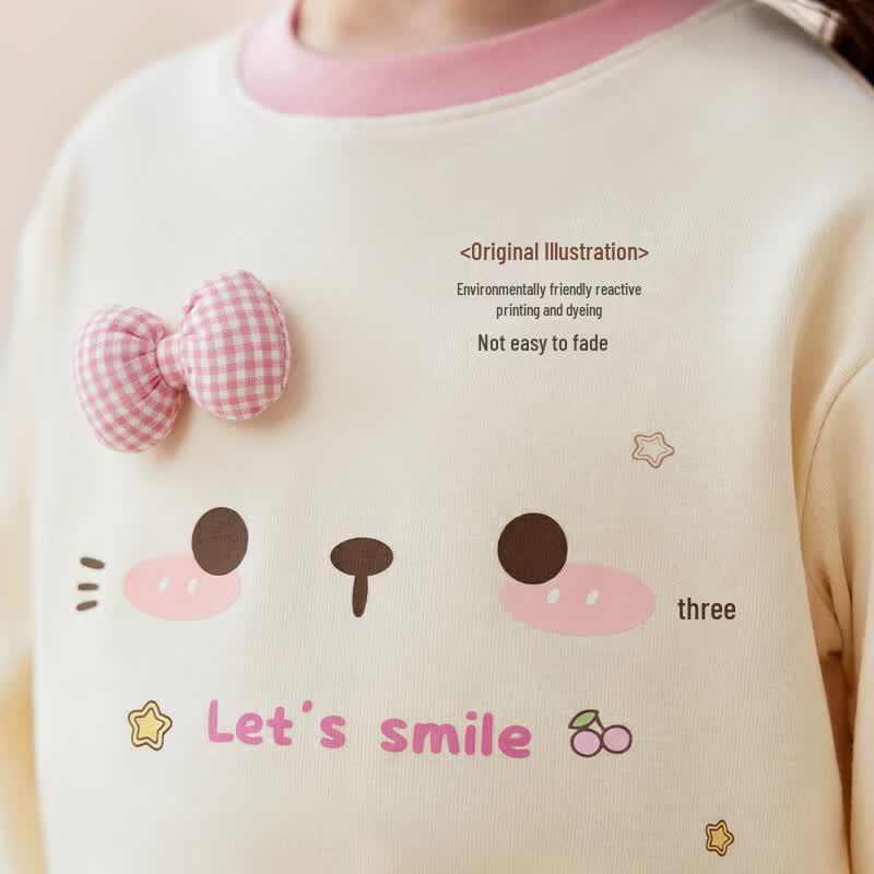 Ohm Bear Girls' 2026 Autumn Long Sleeve T-Shirt