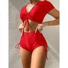 Yaz Mayo Bikini İki Parça Set Mayo Kadın Seksi Mayo Plaj Giyim Bikini Yüzme Kadın Mayo Tatil Kıyafetleri