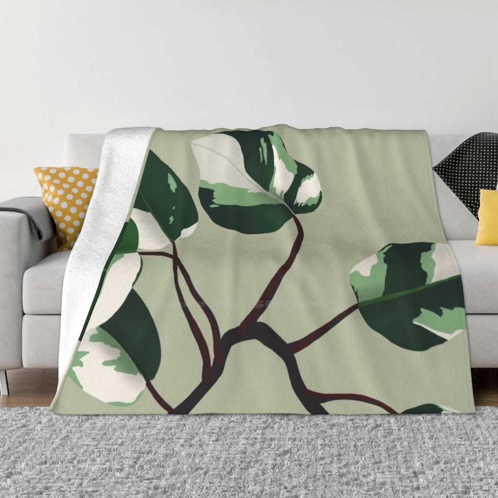 Philodendron White Knight Top Quality Comfortable Bed Sofa Soft Blanket Plant Art Green Modern Tessartsweden Plantlady Abstract