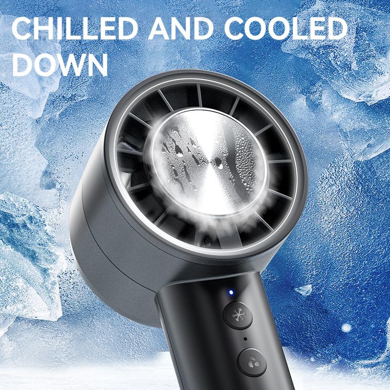 Silent High-speed Led Display High Wind Power USB Charging Fan Handheld Small Fan Refrigeration Air Conditioner Portable