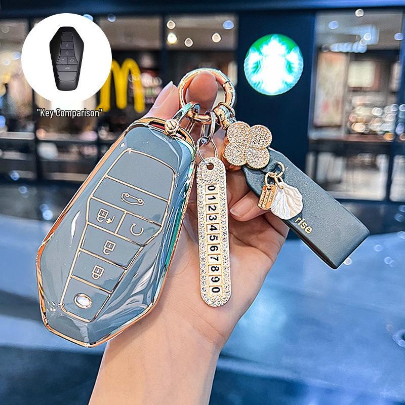 Luxury Key Case for GAC AION V Z03 - Fashionable Buckle Shell Car Accessory