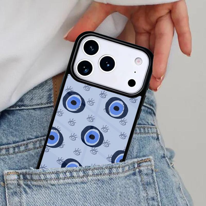 Evil Eye soft Phone Case for iPhone 16e 15 14 13 12 17 Pro Max Plus Air 17pro Cover Coque