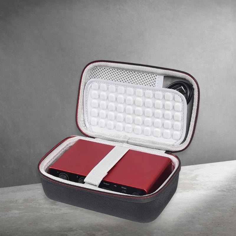 Audio-Schnittstellen EVA-Tasche Aufbewahrungsbox für Focusrite Scarlett 3/4 Schutzhülle mit Tasche Reise-Tragetasche