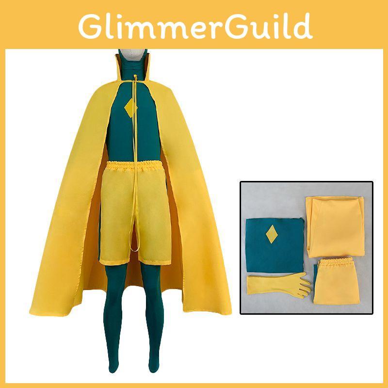 Iøjnefaldende Wanda Vision Cosplay Kostume Jumpsuit Kappe Outfits Til Halloween