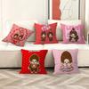 Anime M-Monchhichi Cushion Cover Car Throw Pillow Case For Sofa Car Christmas Gift 40x40cm 45x45cm