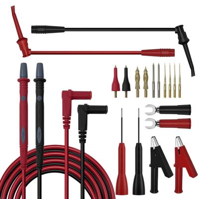 Starke Isolierte Bananenstecker Prüfspitzen mit Krokodilklemmen & Hitzebeständigen Designs Elektrische Prüfspitzen Set