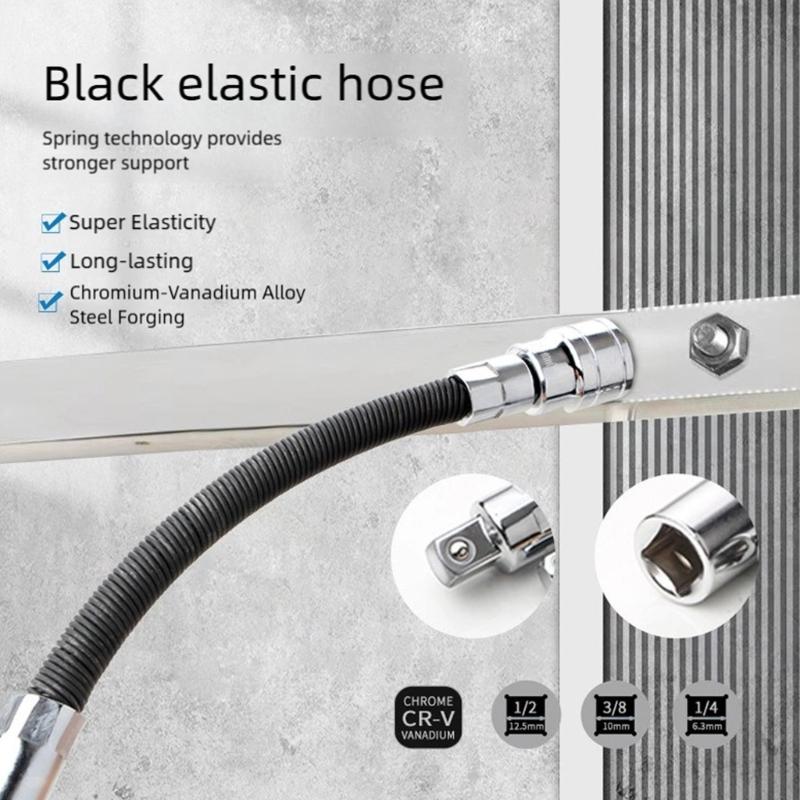 Drive Socket Extension Rod Adapter Connective Flexible Shaft Conversion Head High Torqued Ratcheting Wrench Electronic Drill