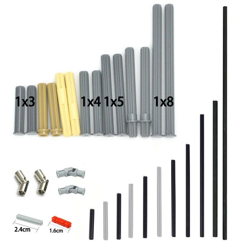 High-tech Parts MOC Cross Axles Building Blocks Accessories Compatible Technical Parts 6587 24316 15462 3737 3706 Bricks Toys