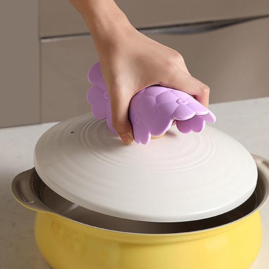 Thick Silicone Trivet Mat Flower Shape Heat-Resistant Placemat for Pots Pans Dishes Non-Slip Scratch-Proof Kitchen Table Protector