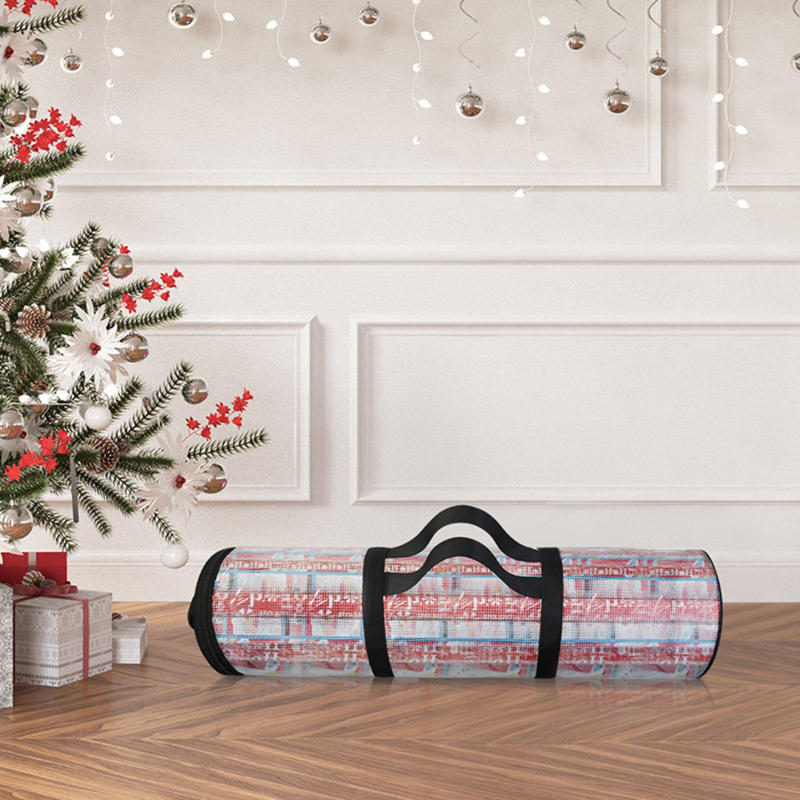 Christmas Wrapping Paper Storage Container Clear Gift Wrapping Paper Holder Bag for Easy Carrying