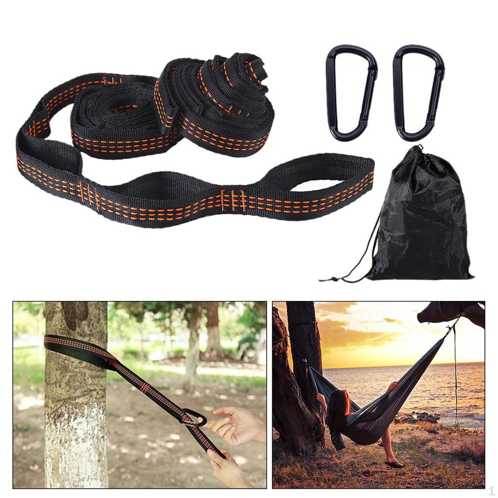 Hammock Straps (2 Pack), 3 2.5 Cm, Max Bearing 800 Kg, Camping Accessories System, with 2