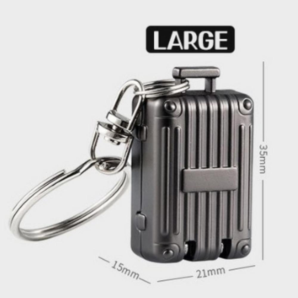 Nail Clippers Inside a Suitcase Miniature Keyring