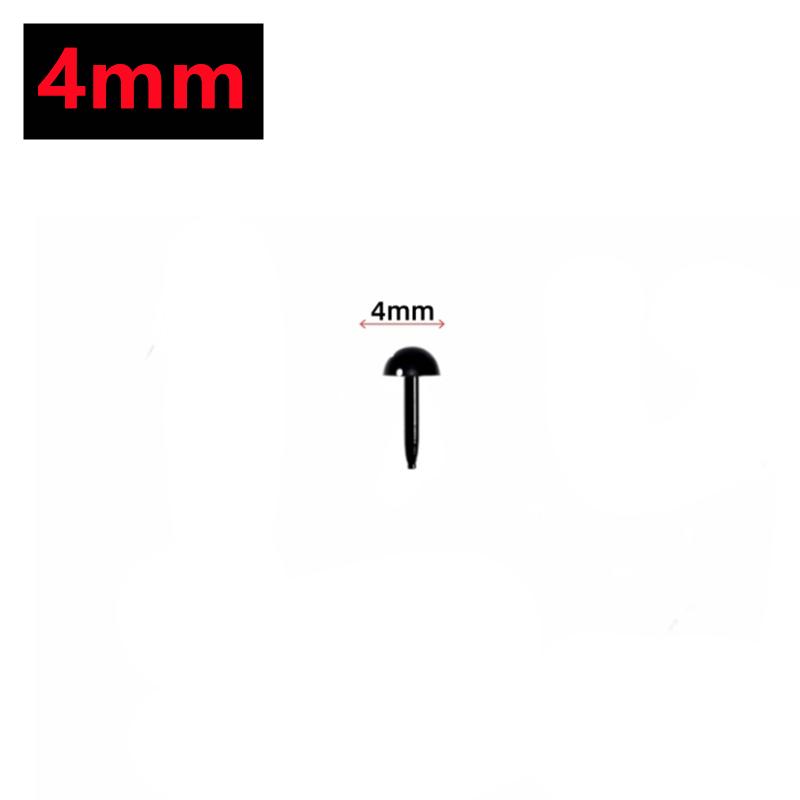 New 100/50PCS 3-8mm Plastic Black Dolls Eyes DIY Doll Puppet Animals Pin Safety Eyes For Handmade Bear Doll Craft Children Toys