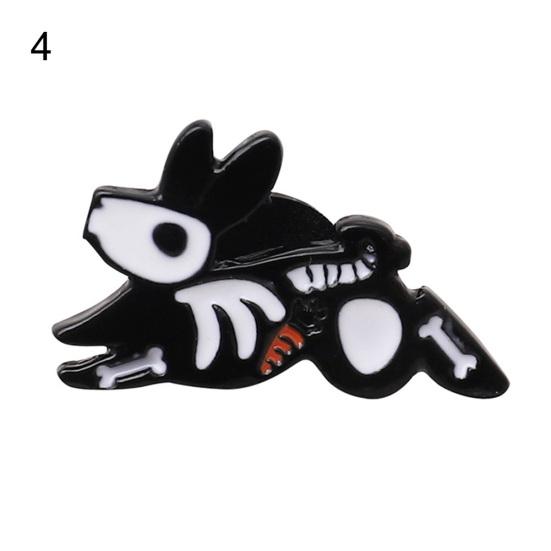 Talos Unisexe Rétro Oiseau Chat Squelette Émail Broche Badge Denim Veste Collier Badge