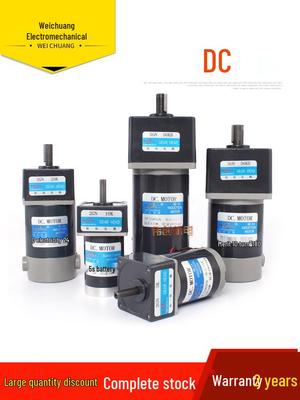 24V High Torque Small Geared Brushed DC Motor with 12V Reduction Brake and 48V Slow Speed Control