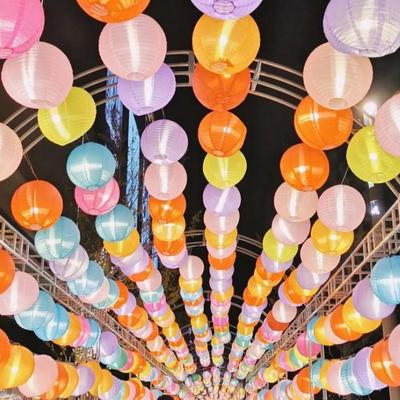 Waterproof Outdoor Silk Lantern for Festivals and Weddings