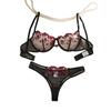 Exclusive Floral Embroidery Push-up Lingerie Set for Women - Ultra-thin, Sexy, Pure Desire Bra