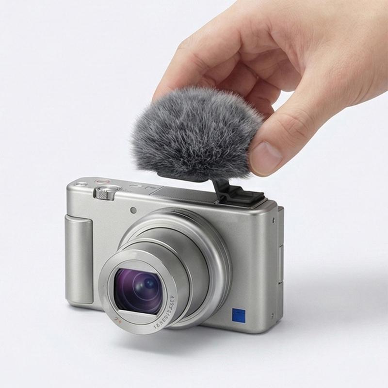 Universal Hot Shoe Accessory Providing Wind Noise Reductions Suitable for Camera Microphones Improving Voice Recording