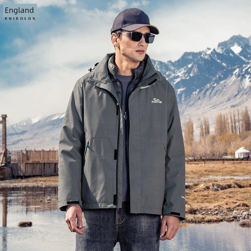 

Куртка-шелл Injall DuPont с отстегивающимся капюшоном, весна-осень Gray Green Jk699 (Single Jacket) L