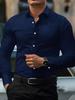 Bolubao New Men Shirts Fashion Long Sleeve Casual Solid Color Elastic Male Wedding Dress Shirt