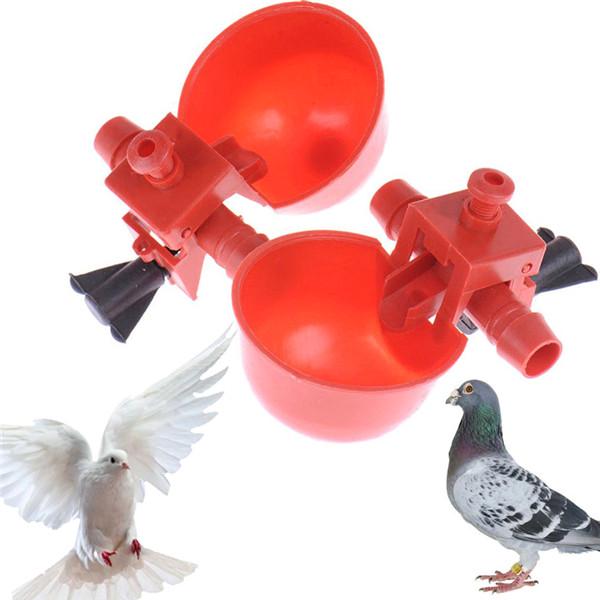 20pcs//set Water Bowls Plastic Automatic Feeder Drinking Cup For Chicken Quails