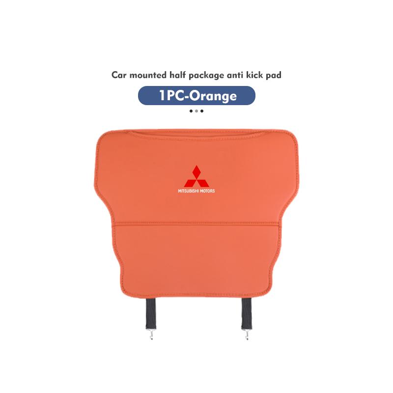 Car Seat Back Anti-Kick Mats Leather Organizer Protector Cover For Mitsubishi Outlander Pajero Sport Lancer EX ASX L200 Eclipse