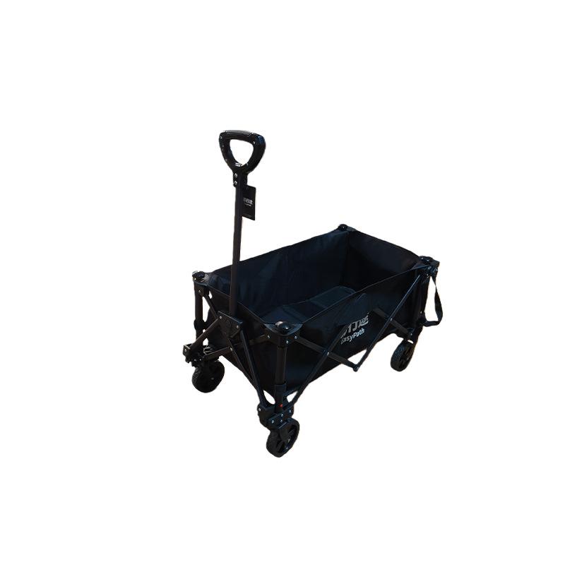 Outdoor Foldable Camping Stroller with Easy Storage for Child, Post-Picnic Pull Cart чёрный