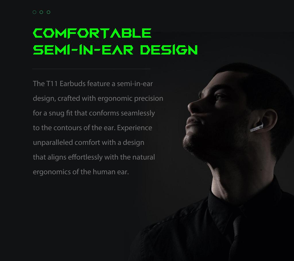 Black Shark Bluetooth slúchadlá T11 s Bluetooth 5.3, Stereo potlačením hluku a RGB osvetlením