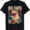 100 Days Of School Dinosaur 100th Day T Rex Boys Shirt Vintage Stylish Designer Clothes Fashion Homme Soft Vintage