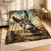 Floral Heart Patchwork Coral Fleece Blanket Romantic Decor