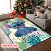 [Lilo Stitch Tropical Adventure Printed Carpet] Non-slip Home Office Rug, Personalized Customize Name Area Carpet