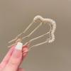 Elegant Pearl U-shaped Hairpin for Women - New Chinese Style Updo Accessory 2025