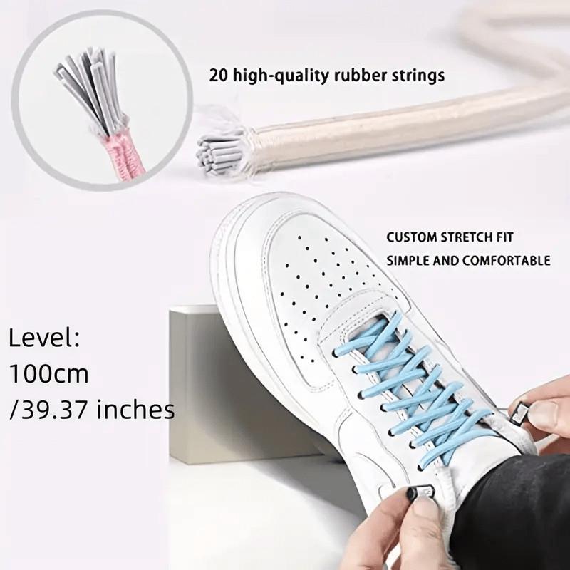 1 par løse snørebånd Elastiske snørebånd Velegnet til Børne- og Voksen-sneakers Snørebånd