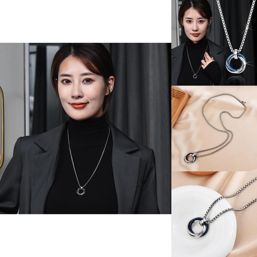 Trendy Titanium Steel Necklace For Men And Women With Minimalist Geometric Design Ideal For Casual Wear And Gifts