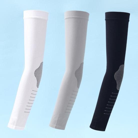 Cooling Arm Sleeves for Men Women, Breathable Ice Silk Arm Cover Sleeves, UV Sun Protection Sports Arm Sleeves, Compression Sleeves for Summer