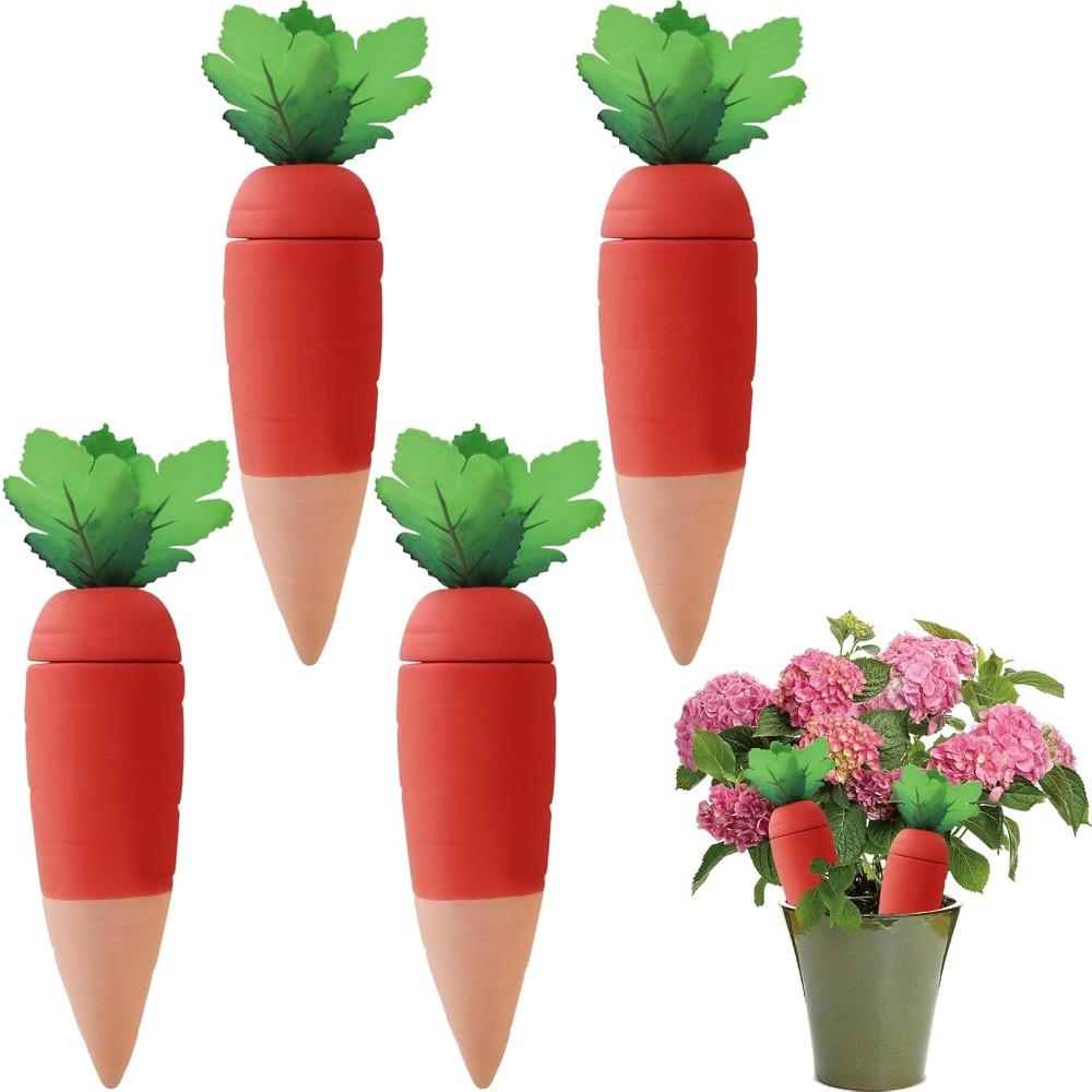 

4pcs Terracotta Watering Spikes Automatic Self-Watering Stakes Vacation Plant Waterer for Wine Bottle Perfect for Indoor & Outdoor Plants 4pcs