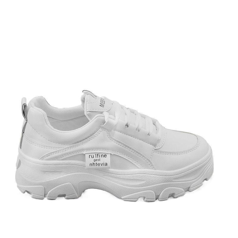 Women's Trendy Dad Shoes: Height-Increasing Running Sneakers with Thick Soles for Spring and Autumn. Versatile and Stylish Footwear.