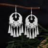 Miao Silver Tassel Earrings: Ethnic Style, Fashionable Exaggeration, Light Luxury Design